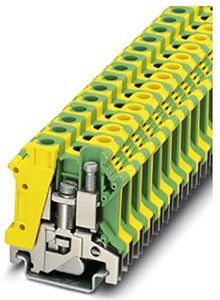 PHOENIX - USLKG10N Bornier de protection PE 10 mm² 10,2 mm vert/jaune