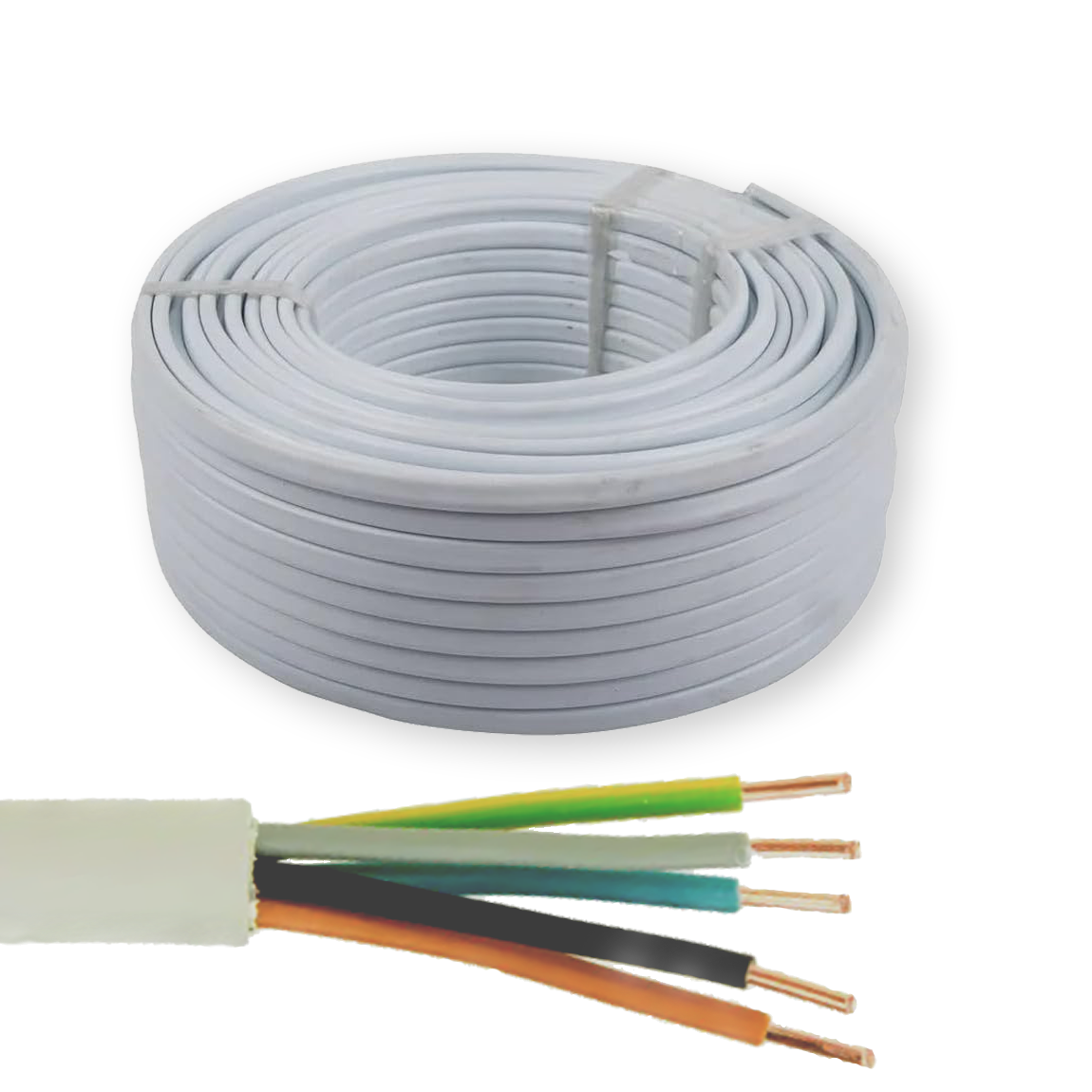 Cable de Instalación NYM-J 5x1,5 mm² – Rollo 100 m