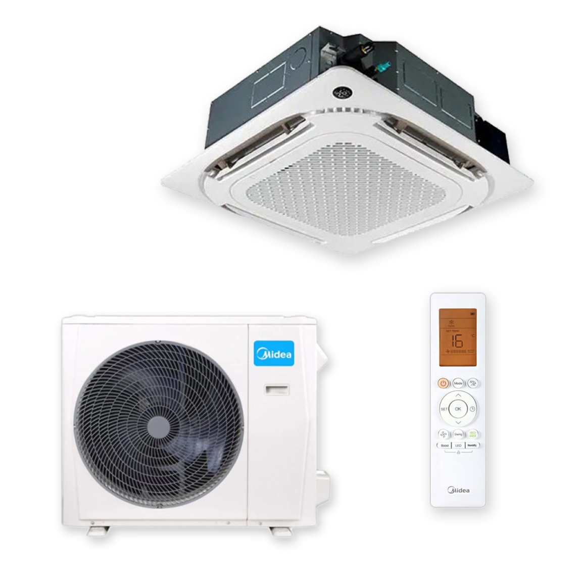 MIDEA Inverter 4-way Cassette SET 3.6kW / 12000 BTU Heat Pump