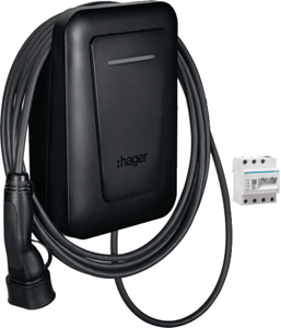 HAGER - EV Charge Witty Plus 22kW Wallbox 6,5m Kabel MID RFID OCPP