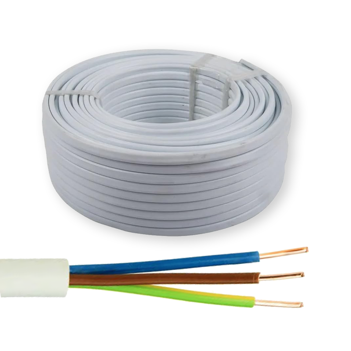 Cable de Instalación NYM-J 3x2,5 mm² – Rollo 100 m