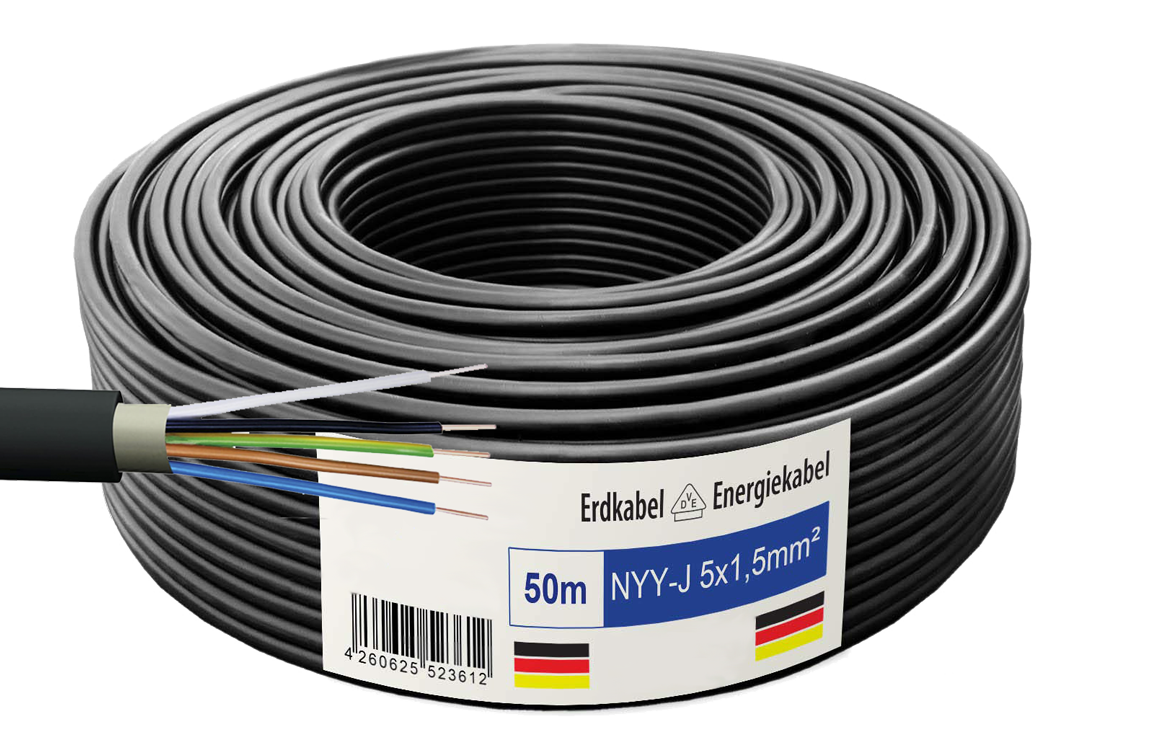 Underground Cable NYY-J 5x1.5mm² 