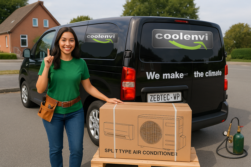 Coolenvi™ AC Installation – 1 AT | 2×6h | 30 km travel – Delivery | Setup | Commissioning | Handover