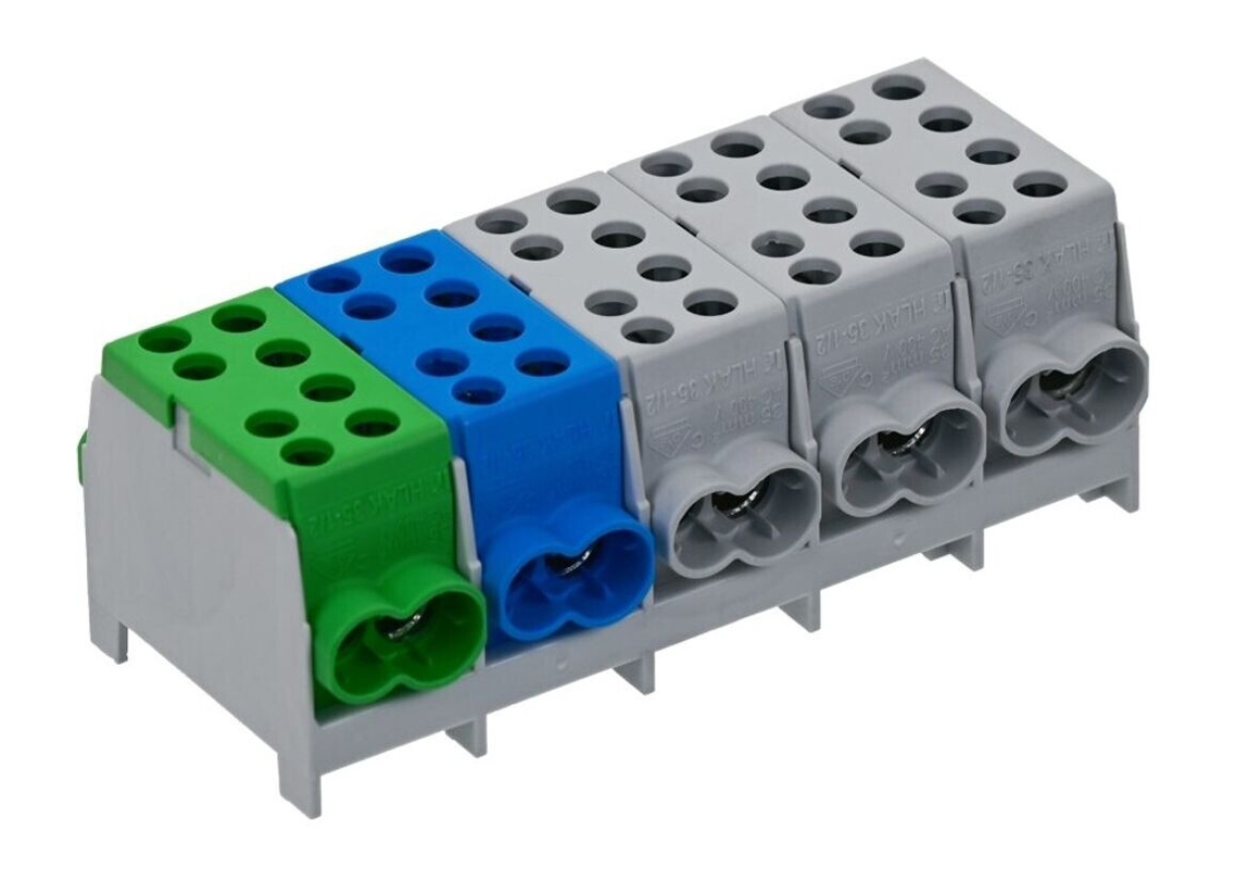 HAGER Main Distribution Terminal Block 5-Pole 2x35mm² KH45A IP20