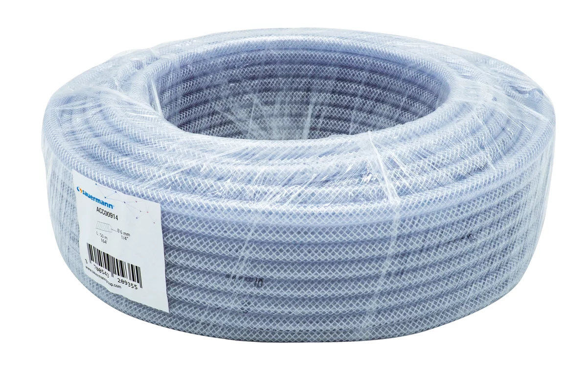 Reinforced PVC Hose ACC00914 – 50 m Roll, Inner Diameter 6 mm