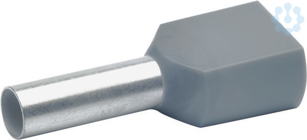 Insulated Twin-Ferrule 4 mm² 23 mm Grey DIN 46228-4 Tinned