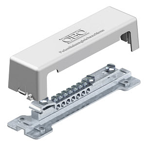 OBO Equipotential Bonding Bar 9-slots 1809 - 188x52x44,5 mm