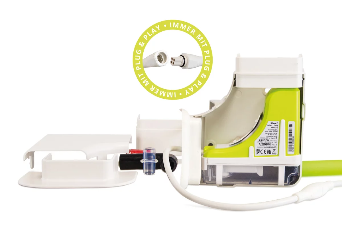 ASPEN Condensate Pump Silent+ Mini Lime Slimline – Signal White